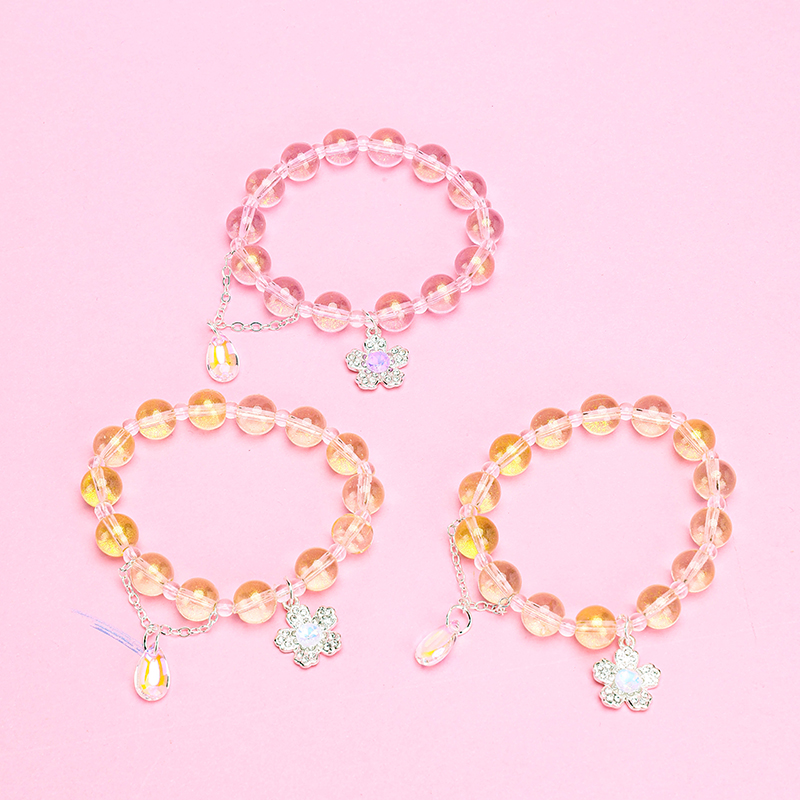 Flower Zircon Beaded Bracelet