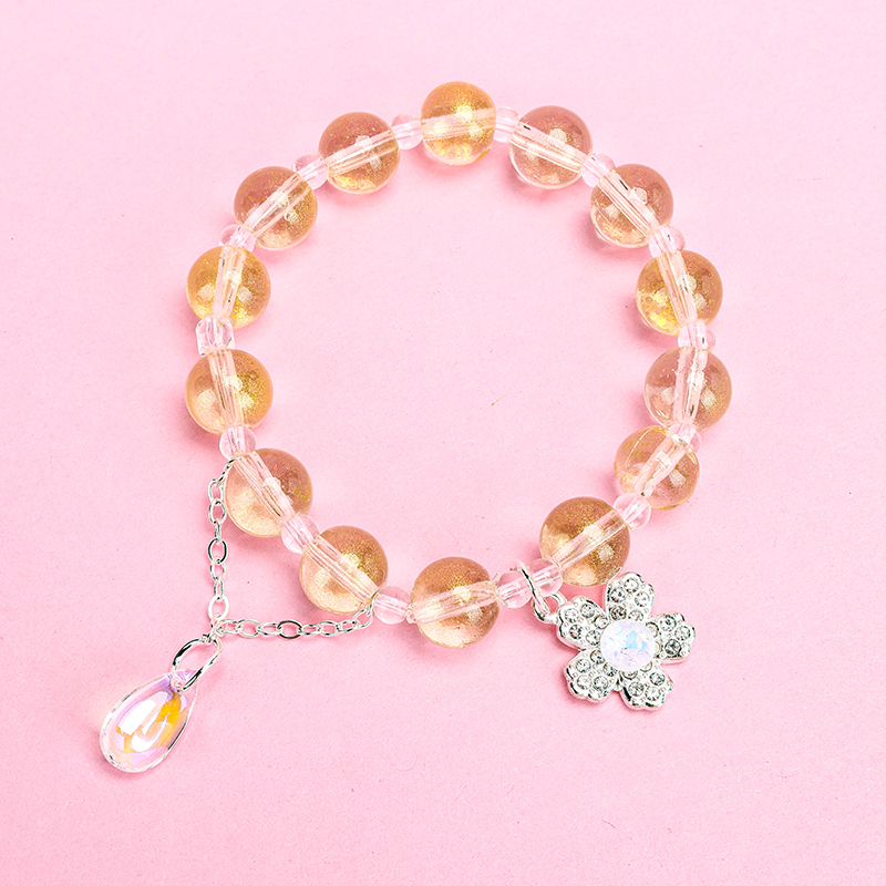 Flower Zircon Beaded Bracelet