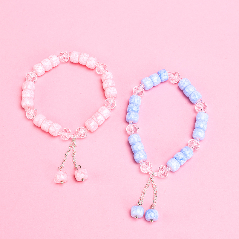 Floating Flower Barrel Bead Crystal Bracelet 4021001228