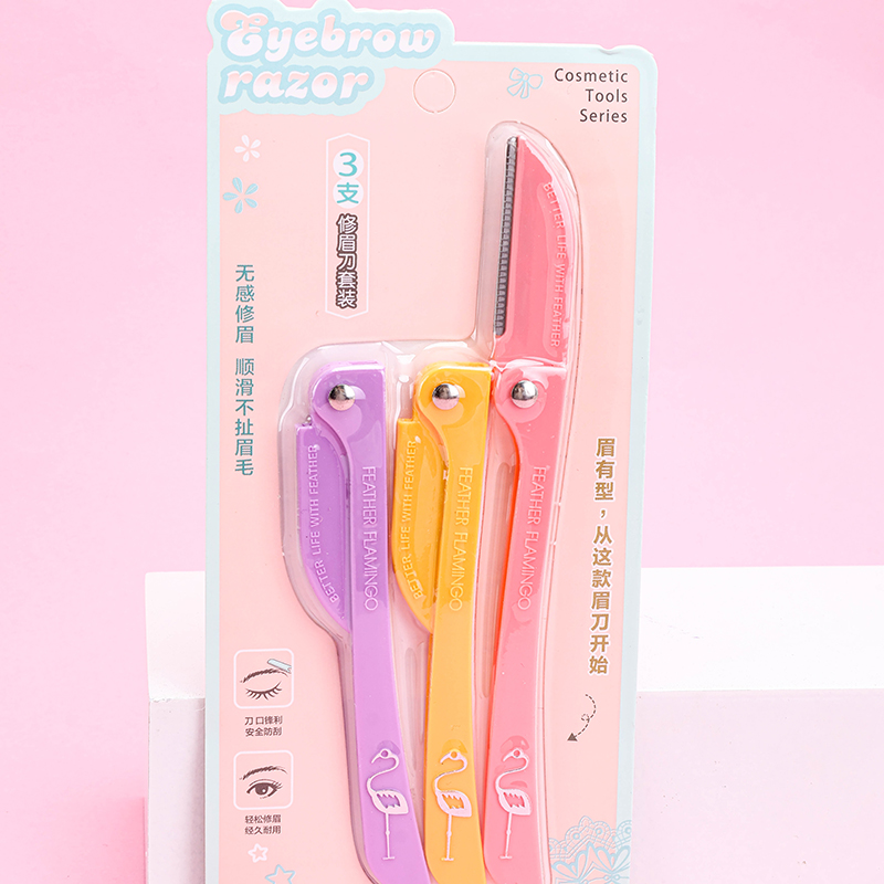 S-650 3-Piece Eyebrow Razor Set