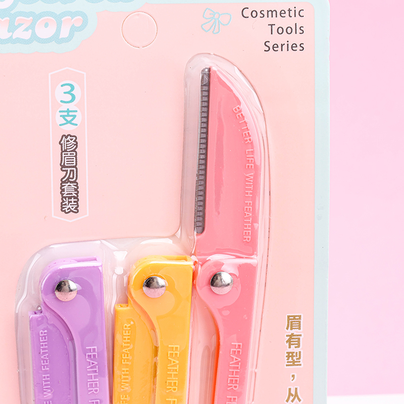 S-650 3-Piece Eyebrow Razor Set