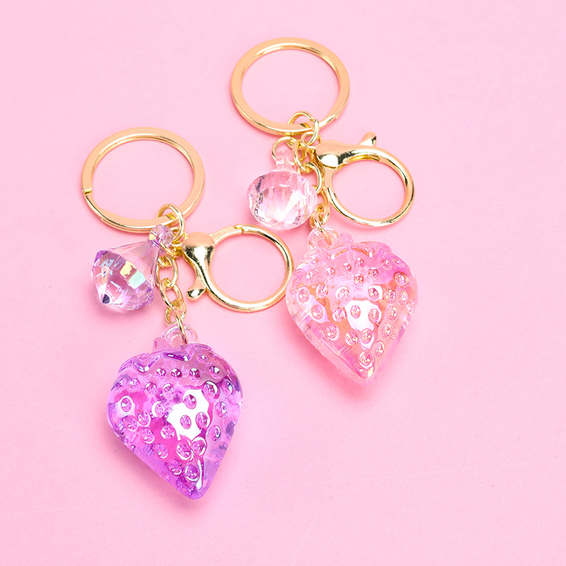 Crystal Strawberry Charm