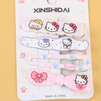 XSD软萌Kitty格子发夹套装混款 4