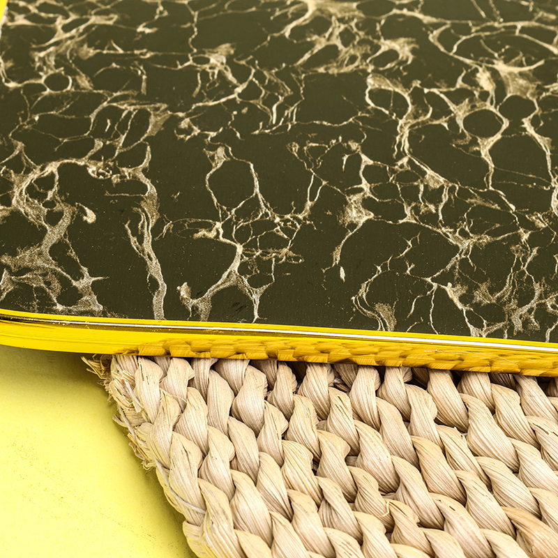 16x16 Square Black Marble Pattern Heat Insulation Mat Compressed Board