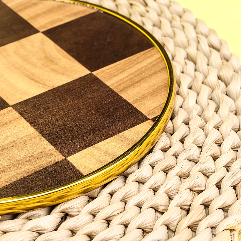 Round Checkerboard Heat Insulation Mat 16x16cm 3080200035