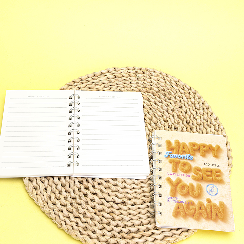 Benchi 64k 80-Sheet Spiral Notebook Random Pattern