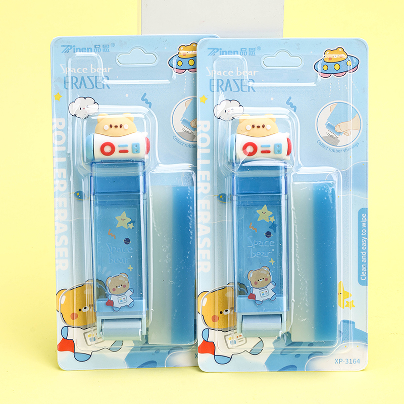 Blister Card Cartoon Roller ABS+TPR Eraser