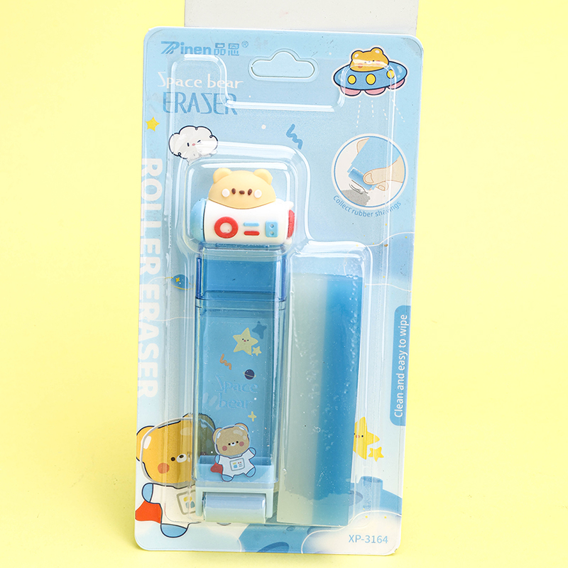 Blister Card Cartoon Roller ABS+TPR Eraser