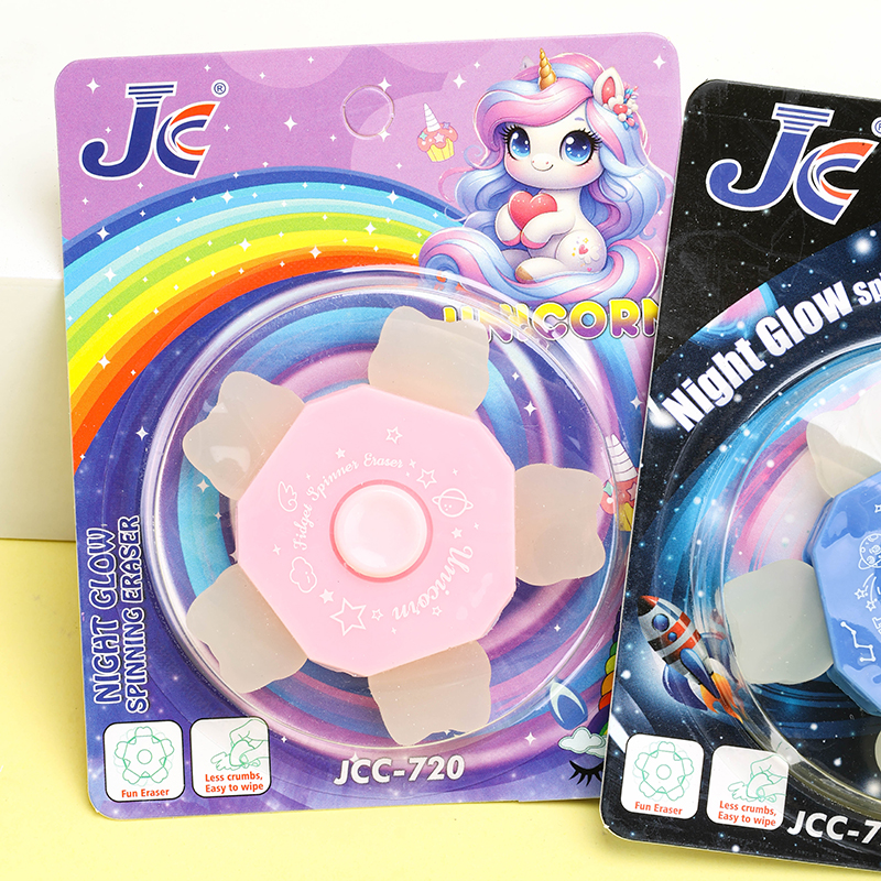 Blister Card Cartoon Fidget Spinner ABS+TPR Eraser