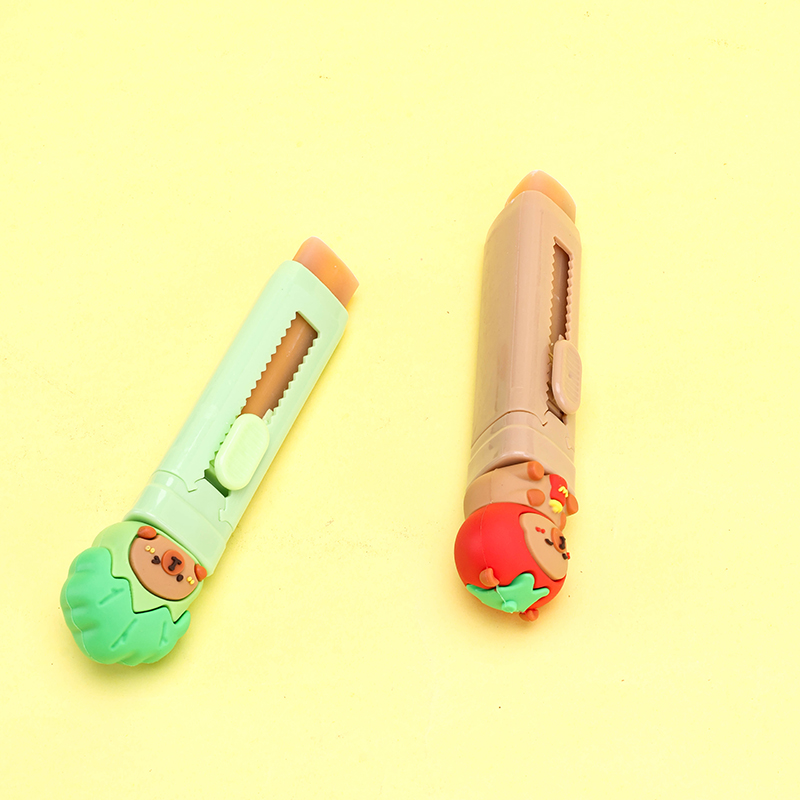 Cartoon Triangle Push-Pull ABS+TPR Eraser