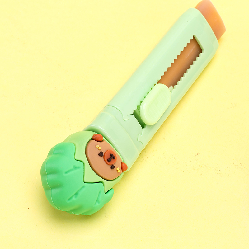 Cartoon Triangle Push-Pull ABS+TPR Eraser