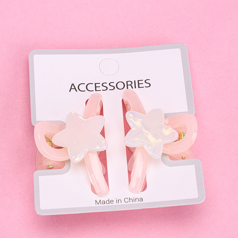 Boxed Double-Sided Acrylic Star Small Hair Claw Clip 2pcs 4011900399