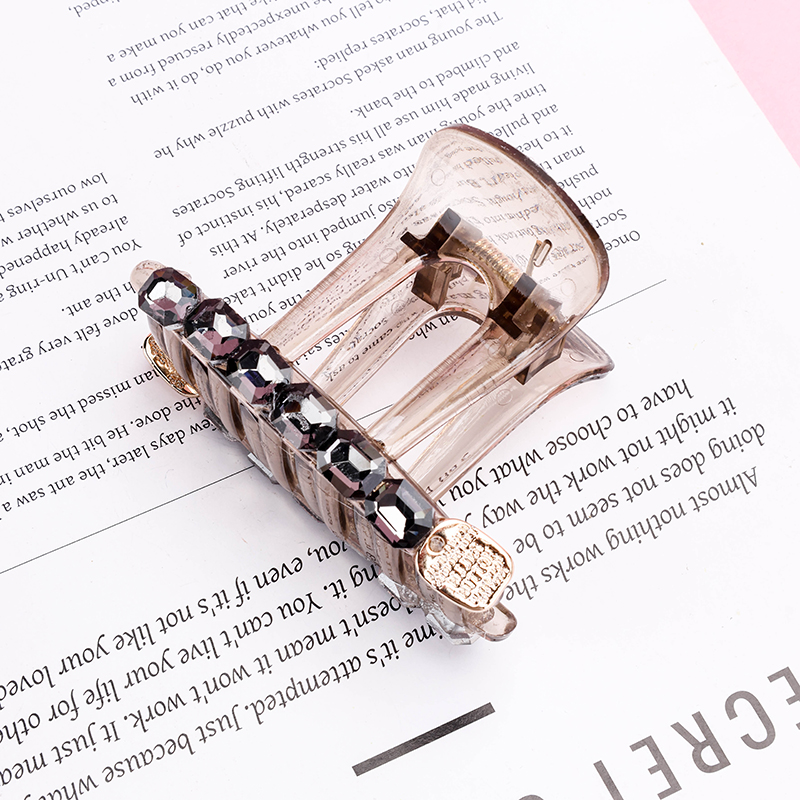 8 cm PVC Crystal Medium Hair Claw Clip 4012000341