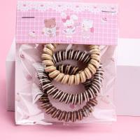 Boxed Curry Striped Phone Hair Tie