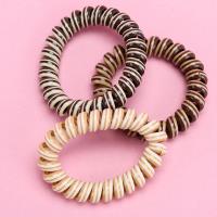 Boxed Curry Striped Phone Hair Tie