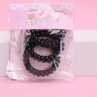 Boxed Three Black Telephone Hair Tie