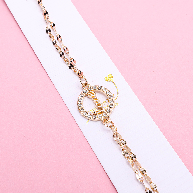 Double Layer Rhinestone Bracelet