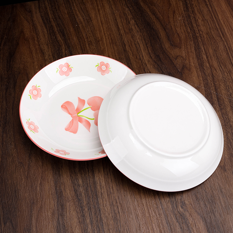 Yongfeng 7-inch Fruit Plate Cherry Powder Ceramic 1200400574
