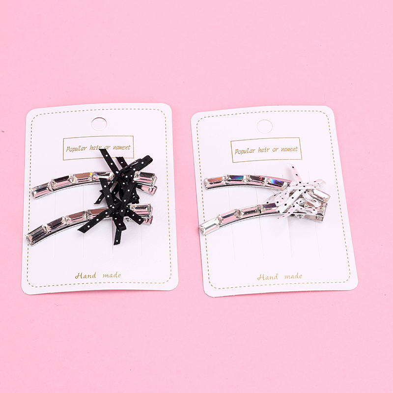Korean Style Zircon Bow Duckbill Hair Clip Alloy Code 4010402785