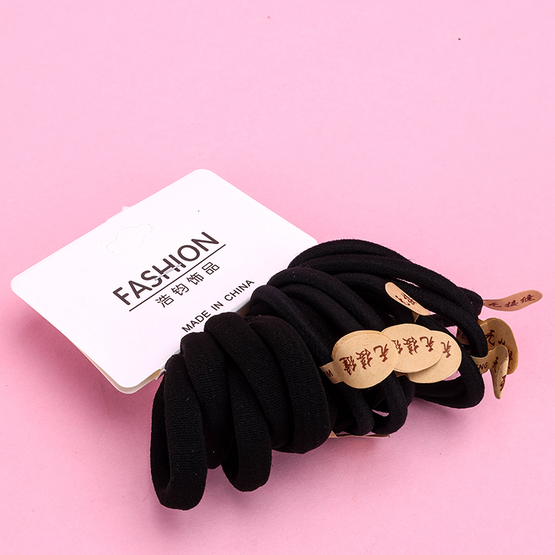 Black Seamless Elevator Hair Tie