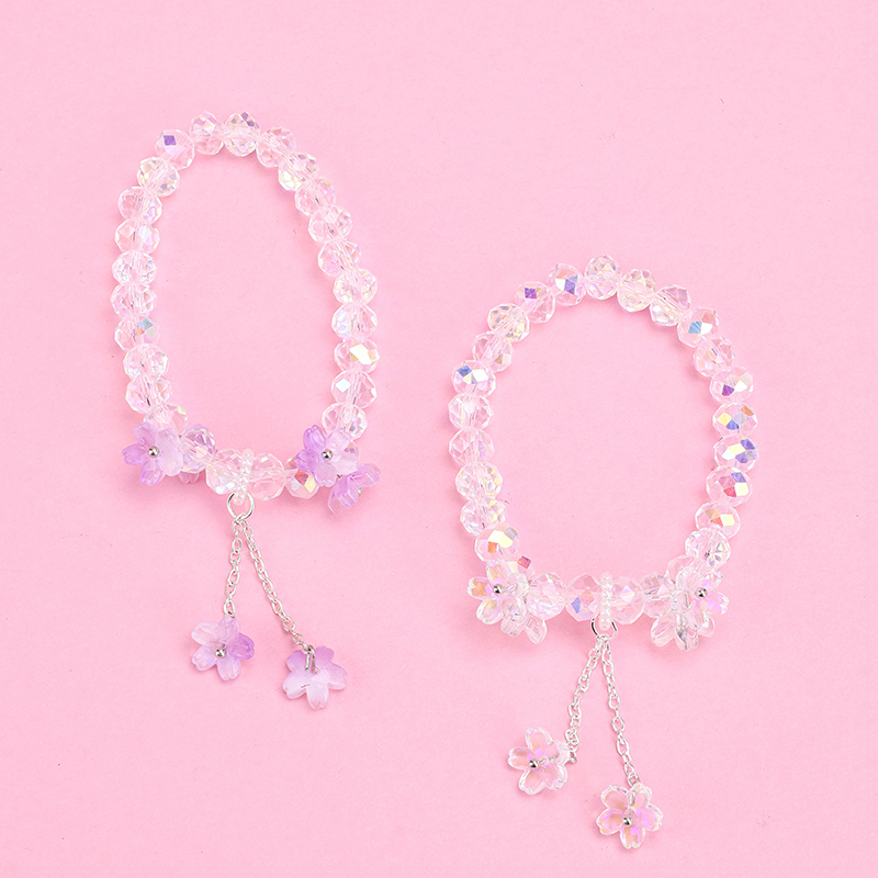Peach Blossom Tassel Crystal Bracelet Glass 4021001242