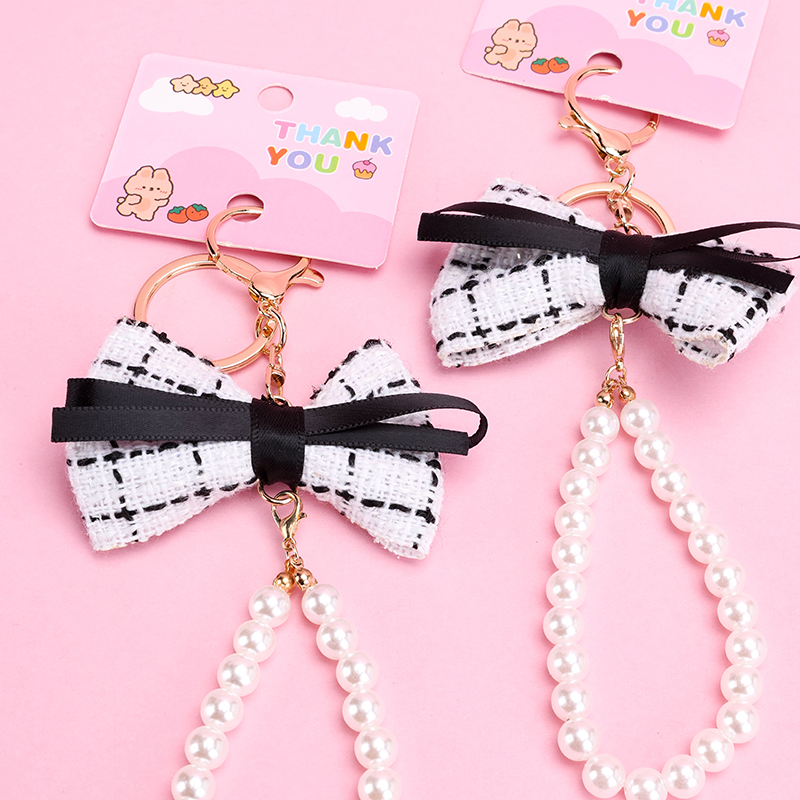 Chanel-style Pearl Bow Charm