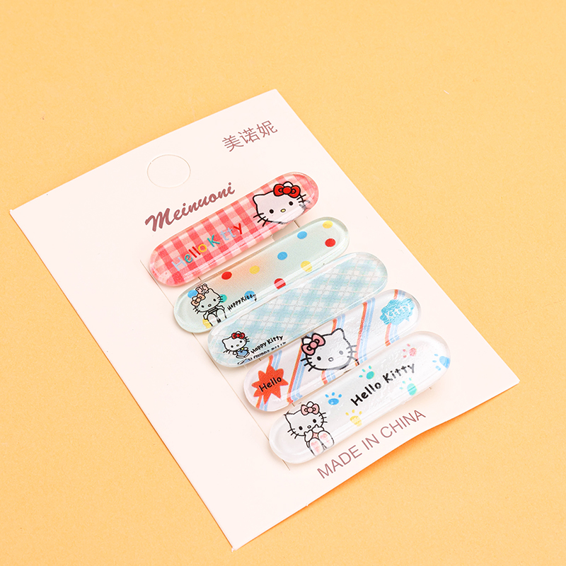 Five Cartoon KT Print Duckbill Hair Clip Alloy 4010402774
