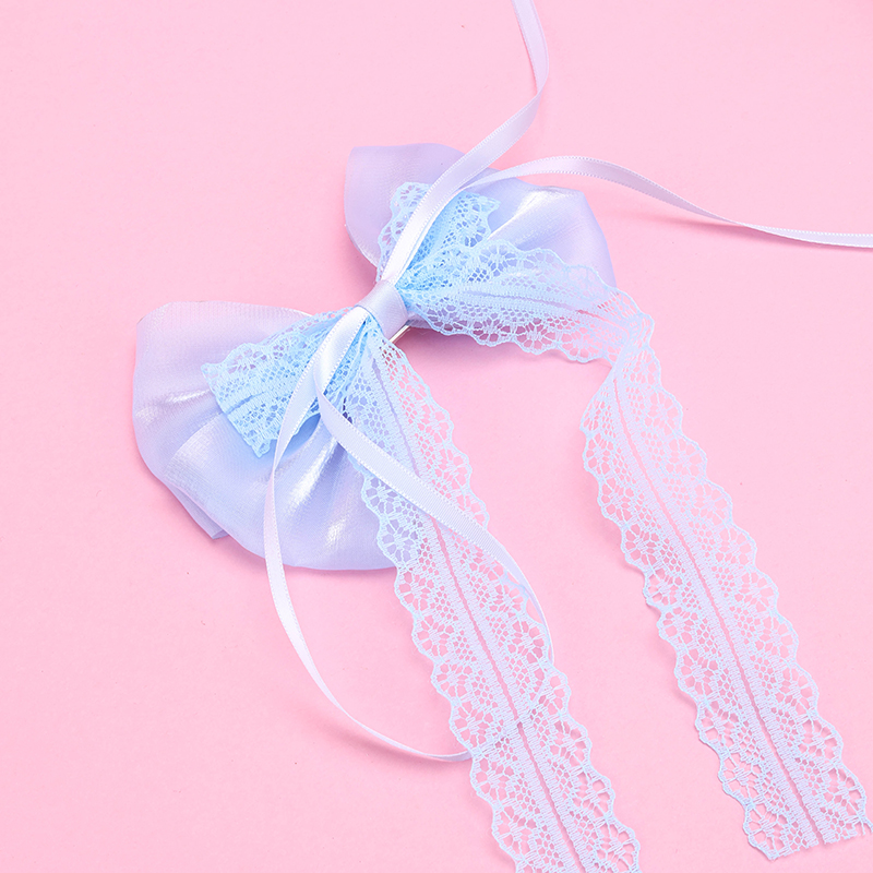 Bow Lace Ribbon Duckbill Alloy Fabric Hair Clip 4010402790