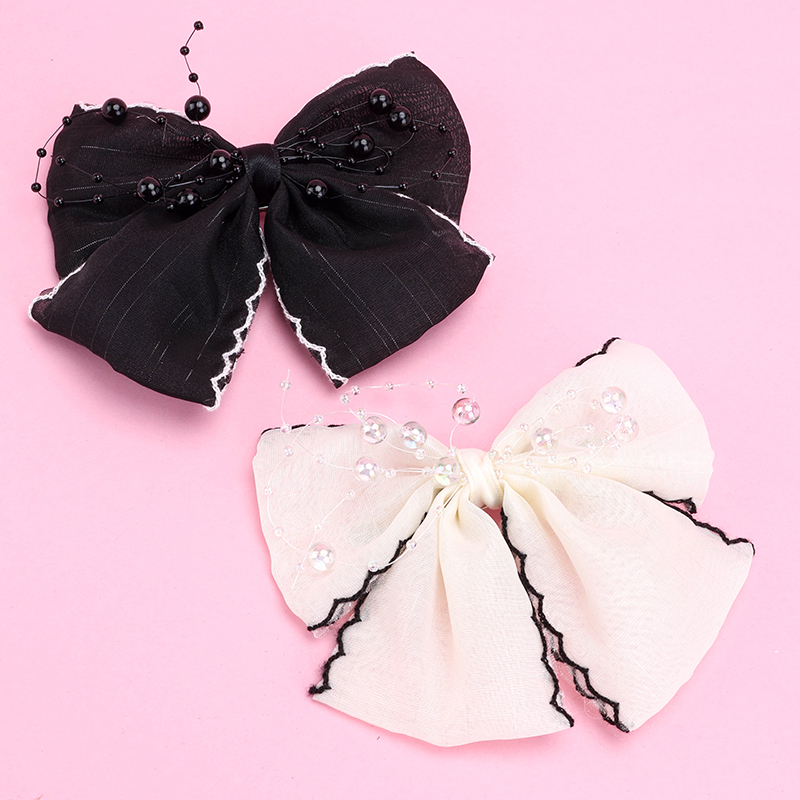 Bow Pearl Duckbill Hair Clip
