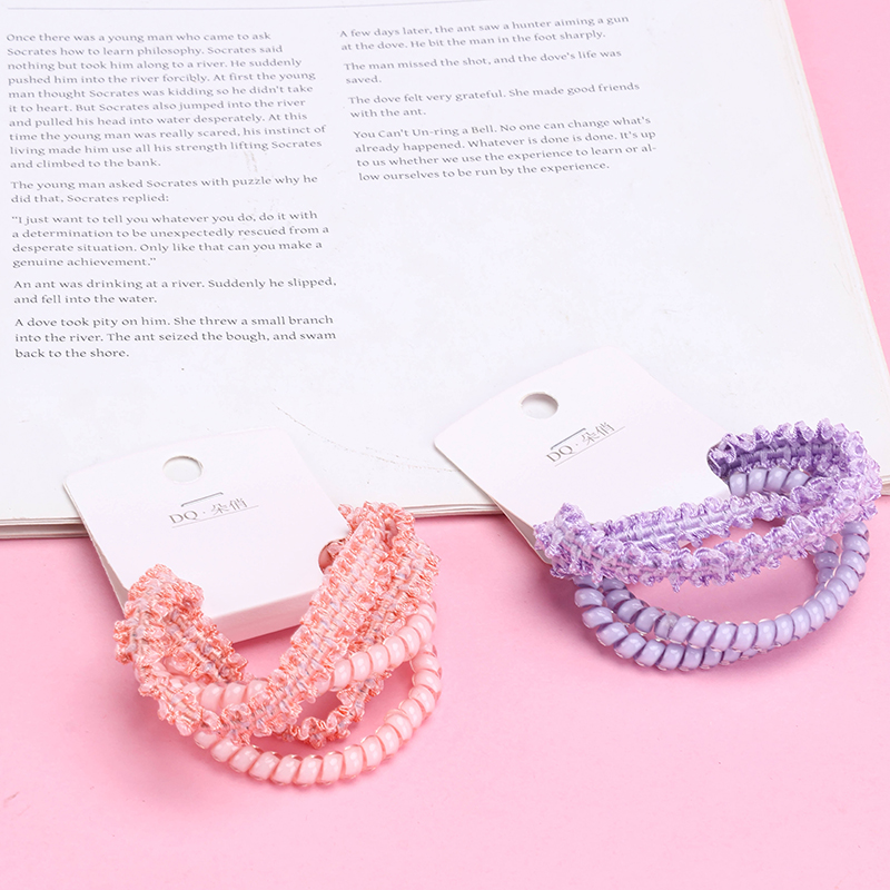 Jelly Color Telephone Line Hair Tie