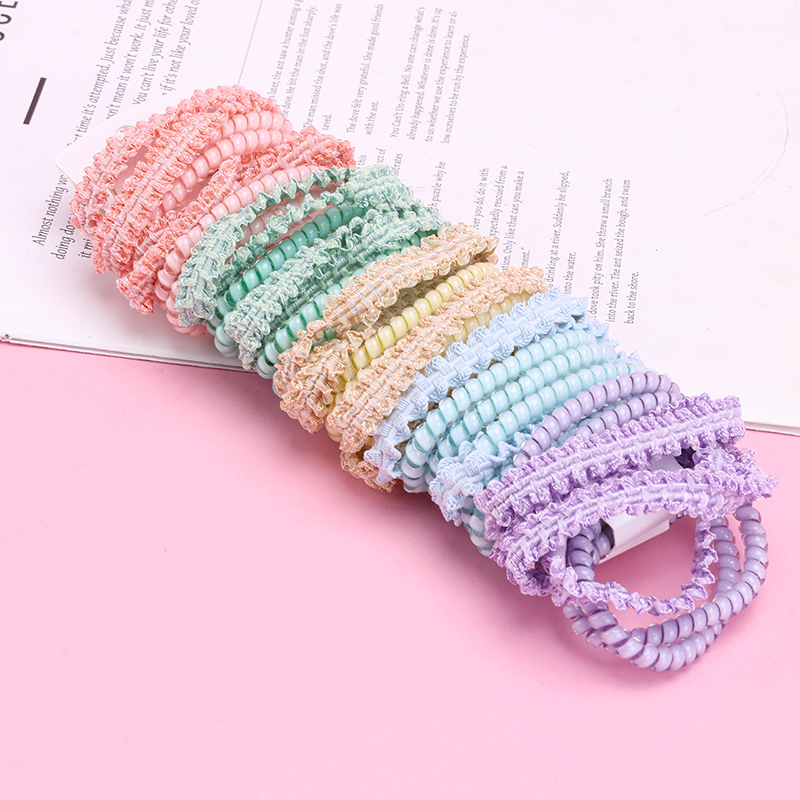 Jelly Color Telephone Line Hair Tie