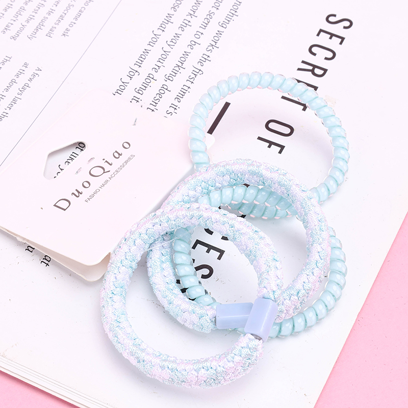 Spring Color Telephone Line Hair Tie