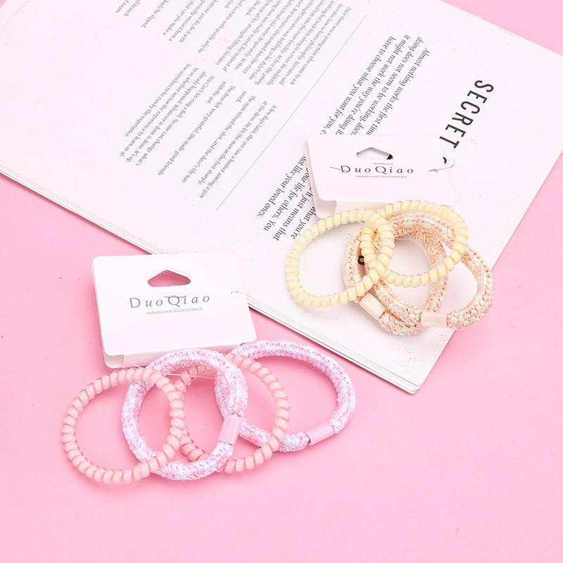 Spring Color Telephone Line Hair Tie