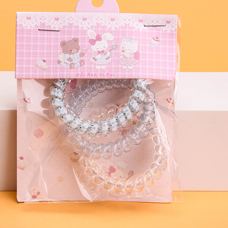 Boxed Three Dot Phone Line Hair Tie