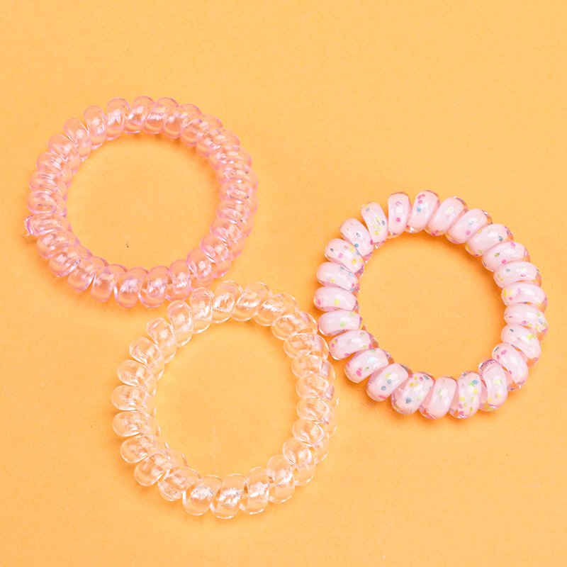 Boxed Three Color Wave Dot Hair Tie