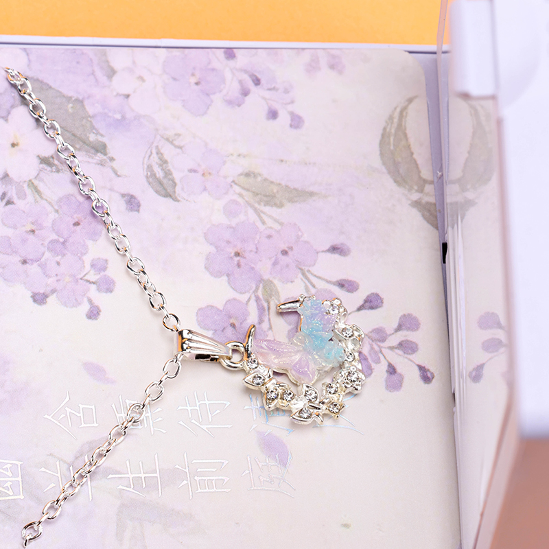 Iridescent Butterfly Necklace
