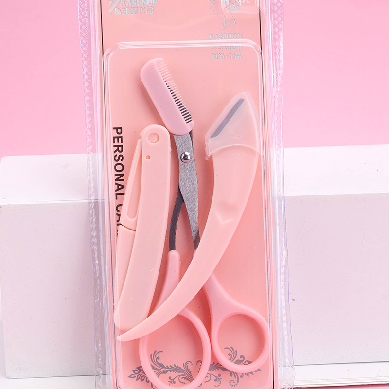 Y-543 Eyebrow Comb and Scissors 3-Piece Set