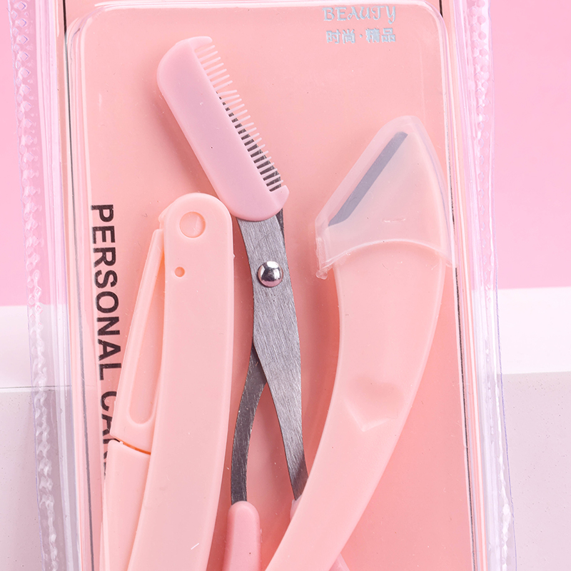 Y-543 Eyebrow Comb and Scissors 3-Piece Set