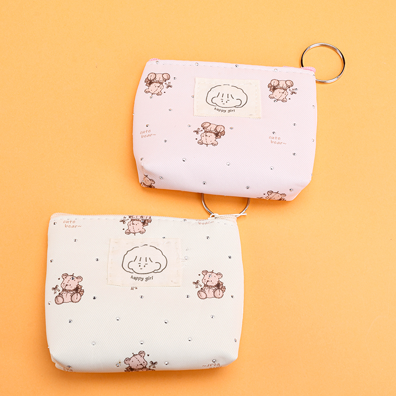 Rhinestone Bear Pouch