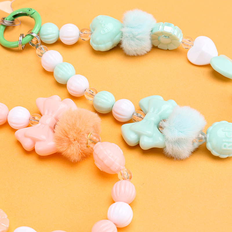 Heart Pompom Phone Charm