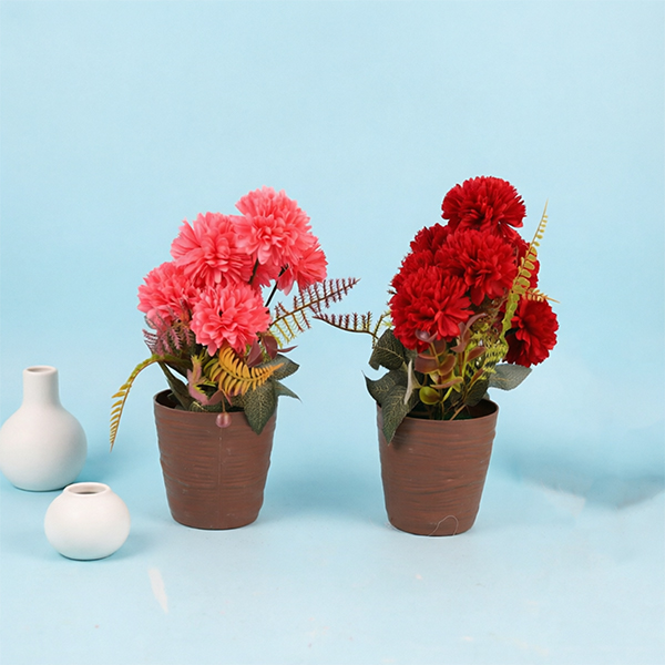 Autumn No.5 Mixed Artificial Flower Potted Plant Plastic Fabric