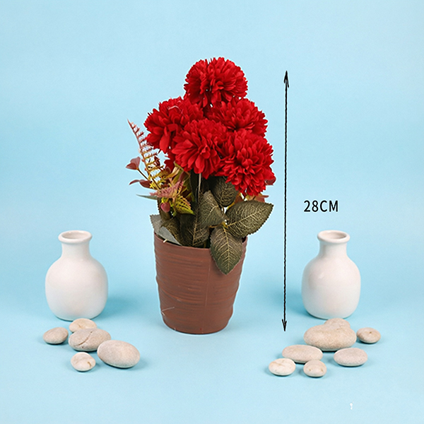 Autumn No.5 Mixed Artificial Flower Potted Plant Plastic Fabric