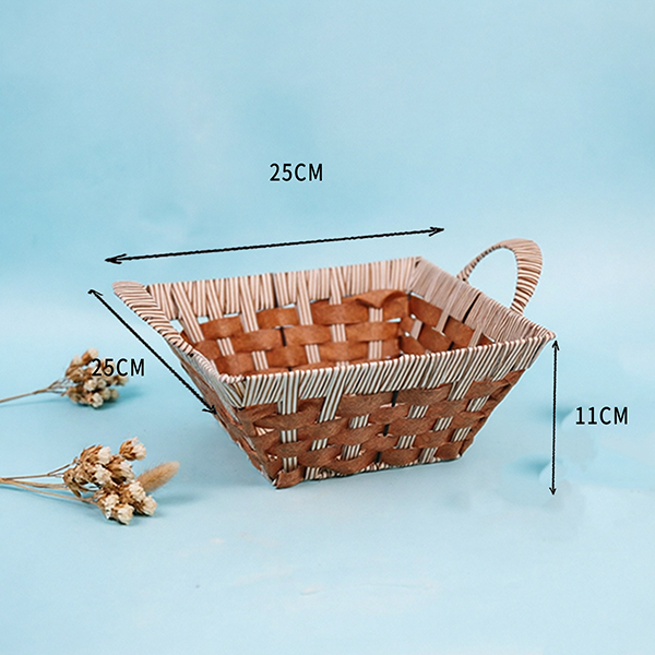 Antique Double Handle Square Basket