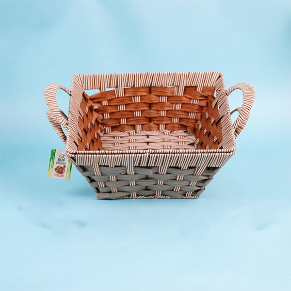 Antique Double Handle Rectangular Basket