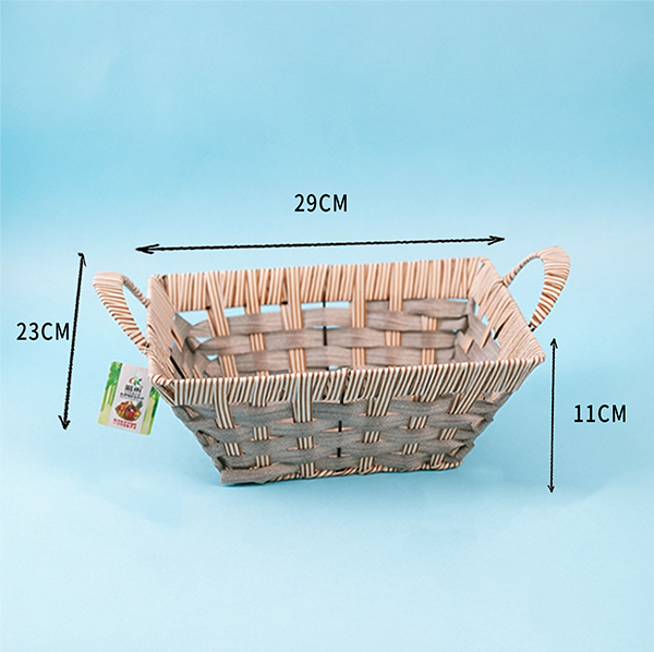 Antique Double Handle Rectangular Basket