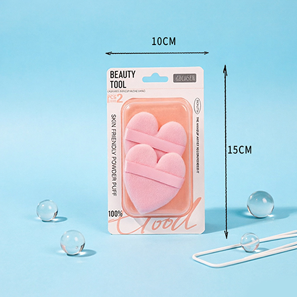 Heart Powder Puff 2-Piece