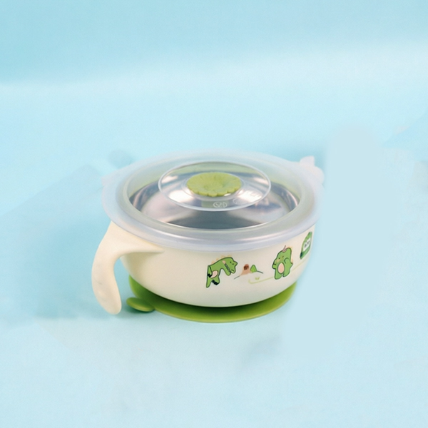 JD261 Korean Style Kids Sealed Water Injection Bowl 300mL 304 Stainless Steel