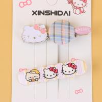 XSD格纹纽扣KT猫压夹组合 4