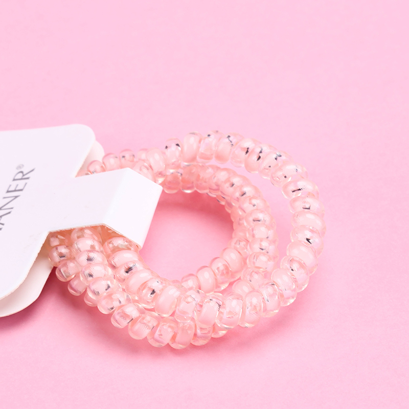 Boxed Three Jelly-Colored Spiral Hair Ties