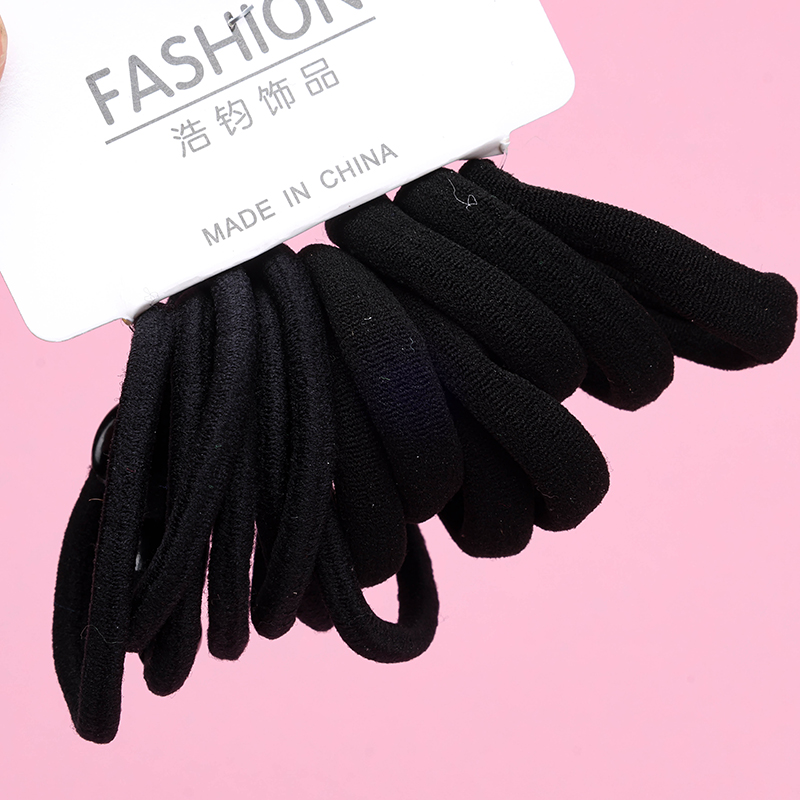 Elevator Black Bead Elastic Hair Band 7 8